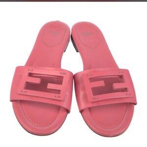 Fendi Pink Slide Sandals